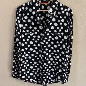 Hugo Boss Black and White Button Down Shirt